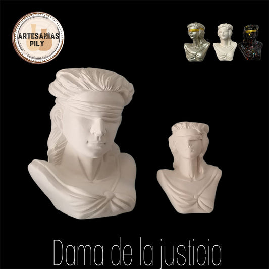 Dama de la justicia en cerámica